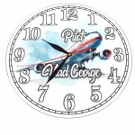 Ceas Pilot, Personalizat, Lemn, 40 cm, CMSUV133 - imagine 5