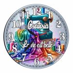 Ceas Croitorie, Personalizat, Lemn, 40 cm, CMSUV0135