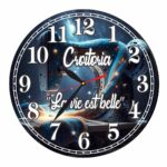 Ceas Croitorie, Personalizat, Lemn, 40 cm, CMSUV0137 - imagine 4