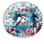 Ceas Croitorie, Personalizat, Lemn, 40 cm, CMSUV0139 - imagine 5
