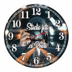 Ceas Studio foto, Fotograf, Personalizat, Lemn, 40 cm, CMSUV142