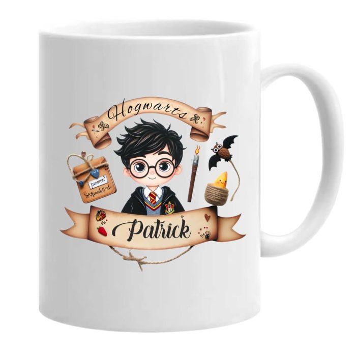 Cana personalizata, Alba, Harry Potter, 350 ml, CDUV017 - imagine 1