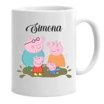 Cana personalizata, Alba, Peppa Pig, 350 ml, CDUV022 - imagine 2