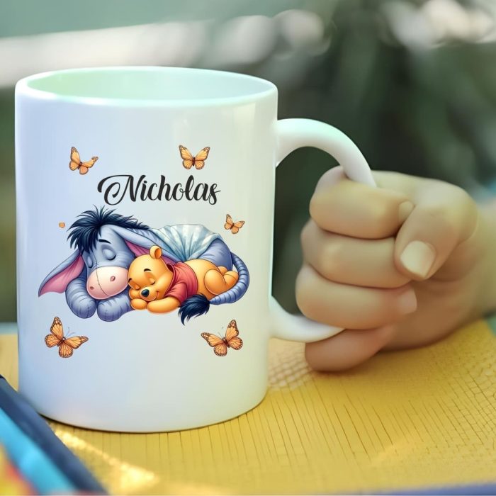 Cana personalizata, Alba, Winnie The Pooh, 350 ml, CDUV023 - imagine 3