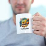Cana personalizata, Alba, SpongeBob, 350 ml, CDUV051 - imagine 3