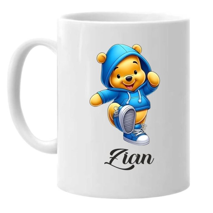 Cana personalizata, Alba, Winnie The Pooh, 350 ml, CDUV054 - imagine 2