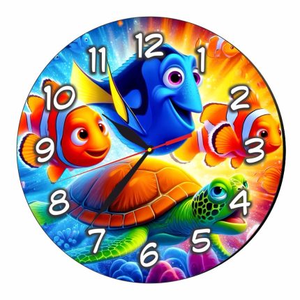 Ceas Disney, Pestisorul Nemo, Lemn, 40 cm, CSDUV114