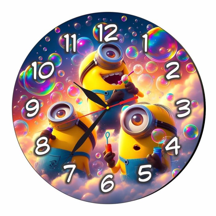 Ceas Disney, Minioni, Lemn, 40 cm, CSDUV115 - imagine 1