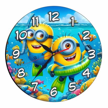 Ceas Disney, Minioni, Lemn, 40 cm, CSDUV116