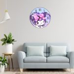 Ceas Disney, Kuromi, Lemn, 40 cm, CSDUV119 - imagine 2
