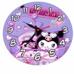 Ceas Disney, Kuromi, Lemn, 40 cm, CSDUV123 - imagine 5