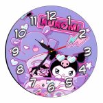 Ceas Disney, Kuromi, Lemn, 40 cm, CSDUV123 - imagine 4