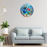 Ceas Disney SpongeBob, Mica Sirena, Nemo, Lemn, 40 cm, CSDUV126 - imagine 2