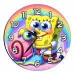 Ceas Disney SpongeBob, Lemn, 40 cm, CSDUV127 - imagine 4