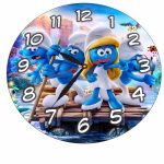 Ceas Disney Strumfi, Lemn, 40 cm, CSDUV132 - imagine 5