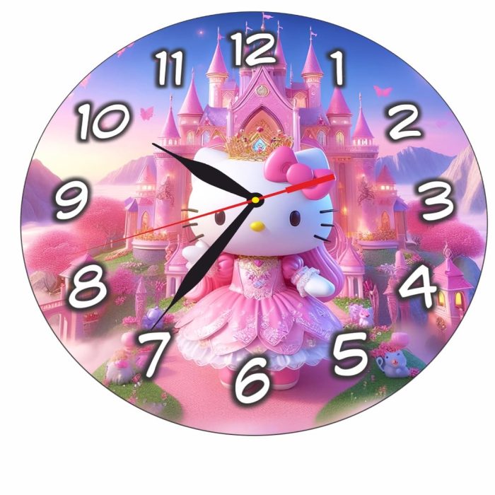 Ceas Disney Hello Kitty, Lemn, 40 cm, CSDUV137 - imagine 5