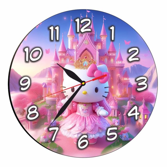 Ceas Disney Hello Kitty, Lemn, 40 cm, CSDUV137 - imagine 4