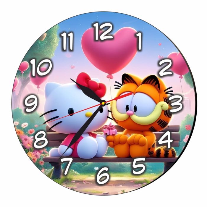 Ceas Disney Hello Kitty, Garfield, Lemn, 40 cm, CSDUV138 - imagine 4