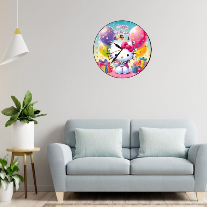 Ceas Disney Hello Kitty, Lemn, 40 cm, CSDUV140 - imagine 2