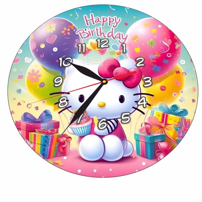 Ceas Disney Hello Kitty, Lemn, 40 cm, CSDUV140 - imagine 5
