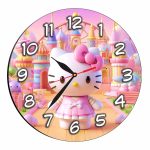 Ceas Disney Hello Kitty, Lemn, 40 cm, CSDUV141 - imagine 4