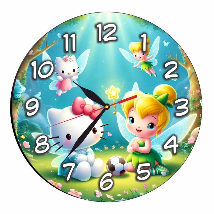 Ceas Disney Hello Kitty, Lemn, 40 cm, CSDUV143 - imagine 4