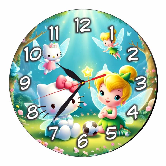 Ceas Disney Hello Kitty, Lemn, 40 cm, CSDUV143 - imagine 1