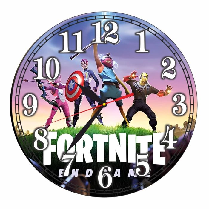 Ceas Disney Fortnite, Lemn, 40 cm, CSDUV157 - imagine 4