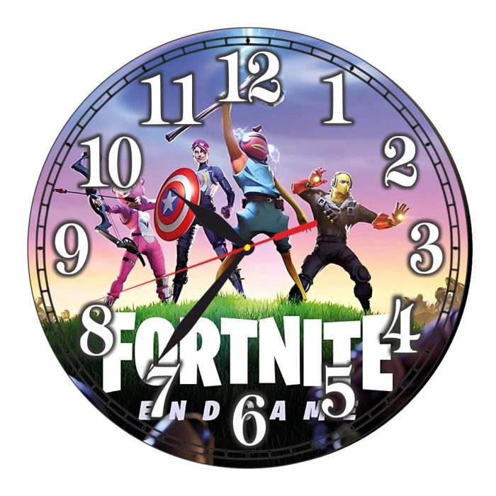 Ceas Disney Fortnite, Lemn, 40 cm, CSDUV157 - imagine 1