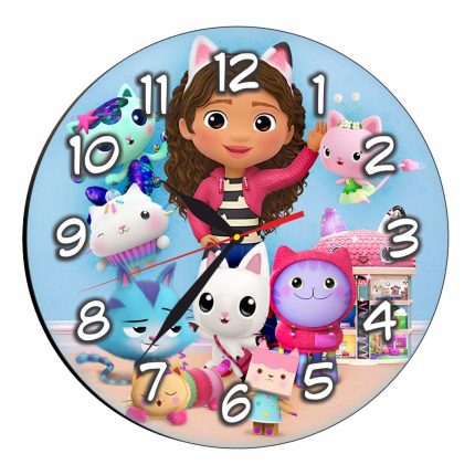 Ceas Disney Gabby's Dollhouse, Lemn, 40 cm, CSDUV160