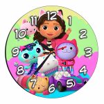 Ceas Disney Gabby's Dollhouse, Lemn, 40 cm, CSDUV161 - imagine 4