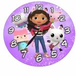 Ceas Disney Gabby's Dollhouse, Lemn, 40 cm, CSDUV162 - imagine 5