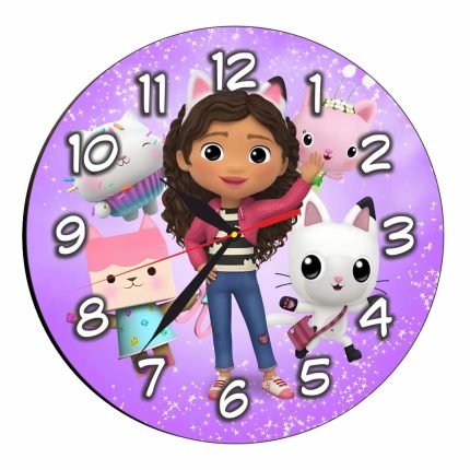 Ceas Disney Gabby's Dollhouse, Lemn, 40 cm, CSDUV162