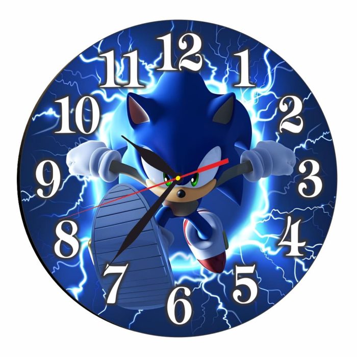 Ceas Disney Sonic, Lemn, 40 cm, CSDUV168 - imagine 1