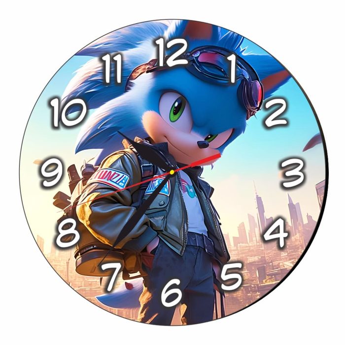 Ceas Disney Sonic, Lemn, 40 cm, CSDUV170 - imagine 4