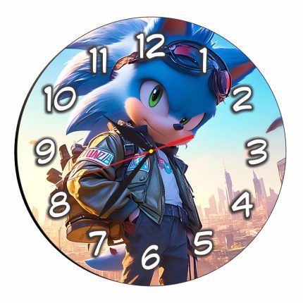 Ceas Disney Sonic, Lemn, 40 cm, CSDUV170