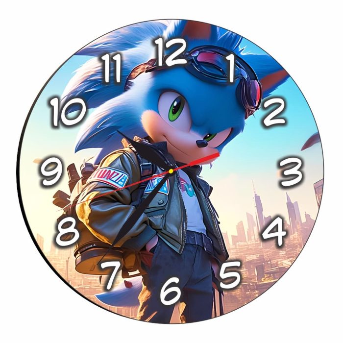 Ceas Disney Sonic, Lemn, 40 cm, CSDUV170 - imagine 1