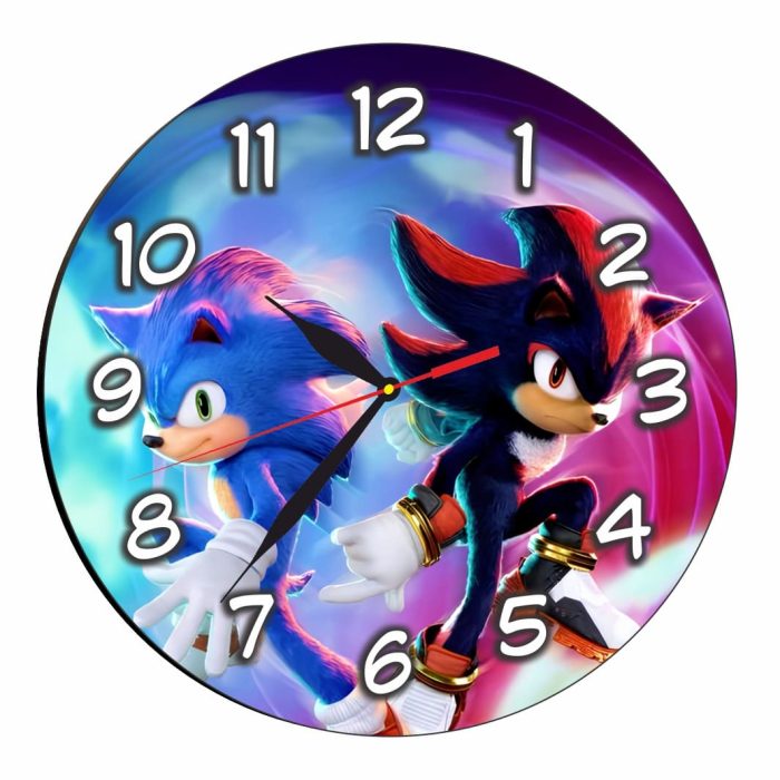 Ceas Disney Sonic, Lemn, 40 cm, CSDUV171 - imagine 4