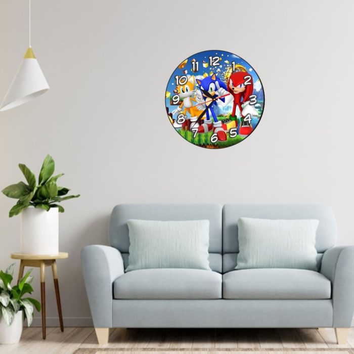 Ceas Disney Sonic, Lemn, 40 cm, CSDUV172 - imagine 2