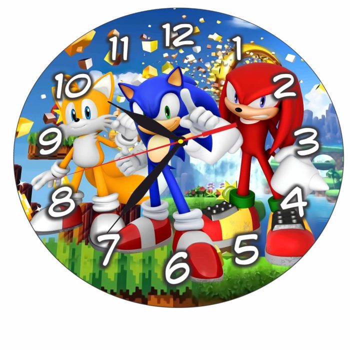 Ceas Disney Sonic, Lemn, 40 cm, CSDUV172 - imagine 5