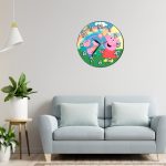 Ceas Disney Peppa Pig, Lemn, 40 cm, CSDUV180 - imagine 2