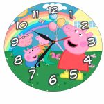 Ceas Disney Peppa Pig, Lemn, 40 cm, CSDUV180 - imagine 5