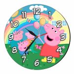 Ceas Disney Peppa Pig, Lemn, 40 cm, CSDUV180 - imagine 4