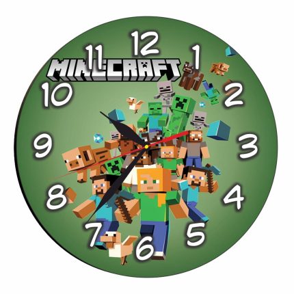 Ceas Minecraft, Lemn, 40 cm, CSDUV184