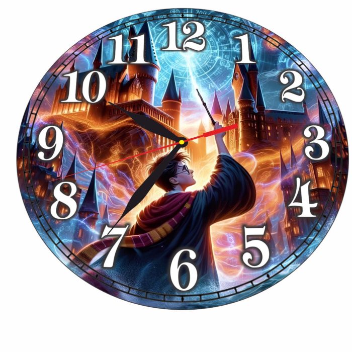 Ceas Harry Potter, Lemn, 40 cm, CSDUV188 - imagine 5