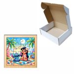 Puzzle din lemn, Stitch, 16 piese, Multicolor, 17x17 cm, PDUV001 - imagine 4