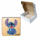 Puzzle din lemn, Stitch, 6 piese, Multicolor, 12x12 cm, PDUV008 - imagine 3