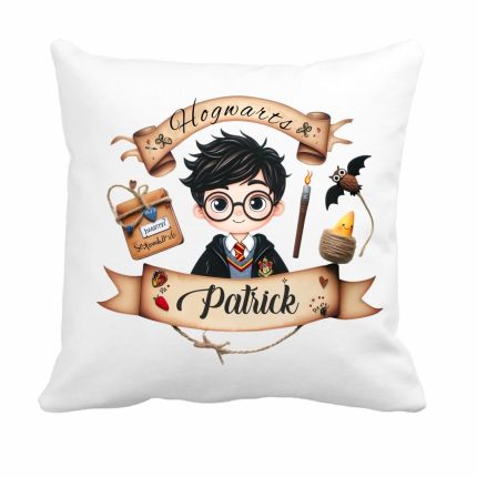 Perna personalizata cu nume, Gradinita, Harry Potter, 40x40 cm, PGR059