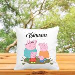 Perna personalizata cu nume, Gradinita, Peppa Pig, 40x40 cm, PGR061 - imagine 3