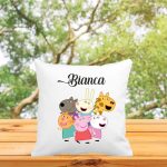 Perna personalizata cu nume, Gradinita, Peppa Pig, 40x40 cm, PGR066 - imagine 3